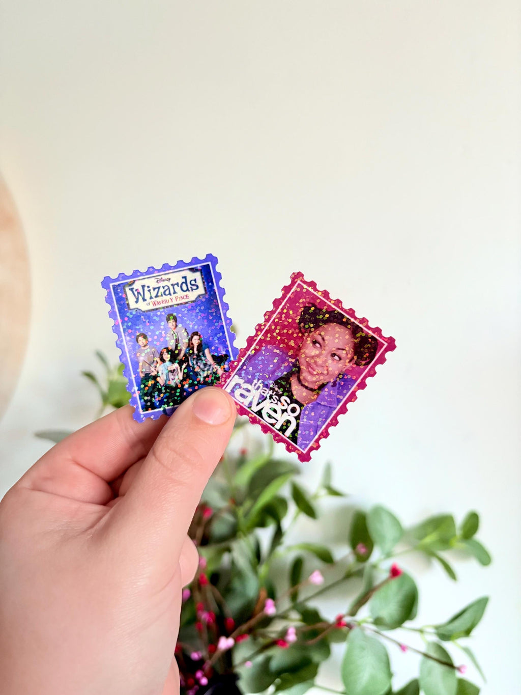 Set of 9 holo tv show inspired stickers