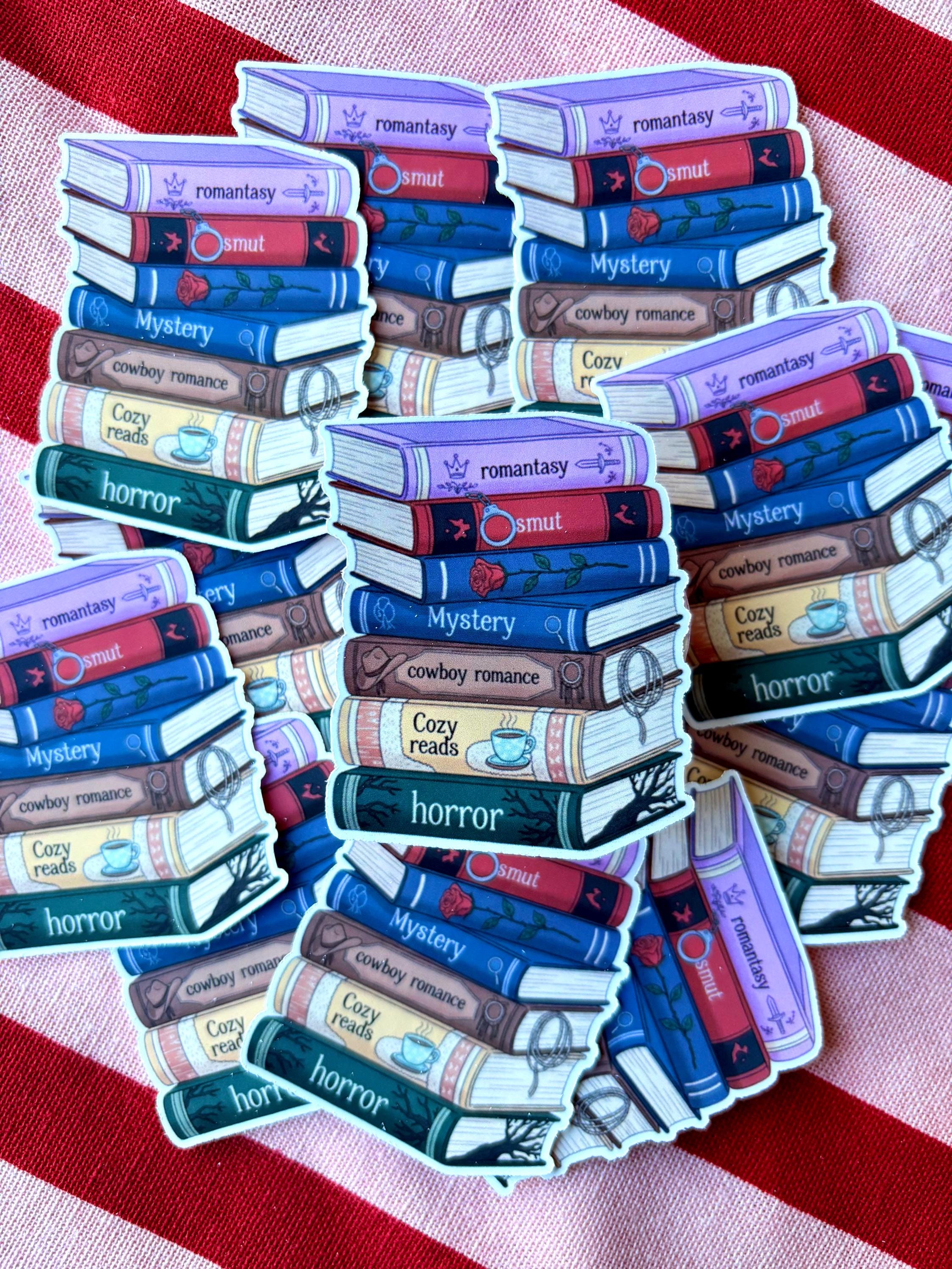 Book stack sticker