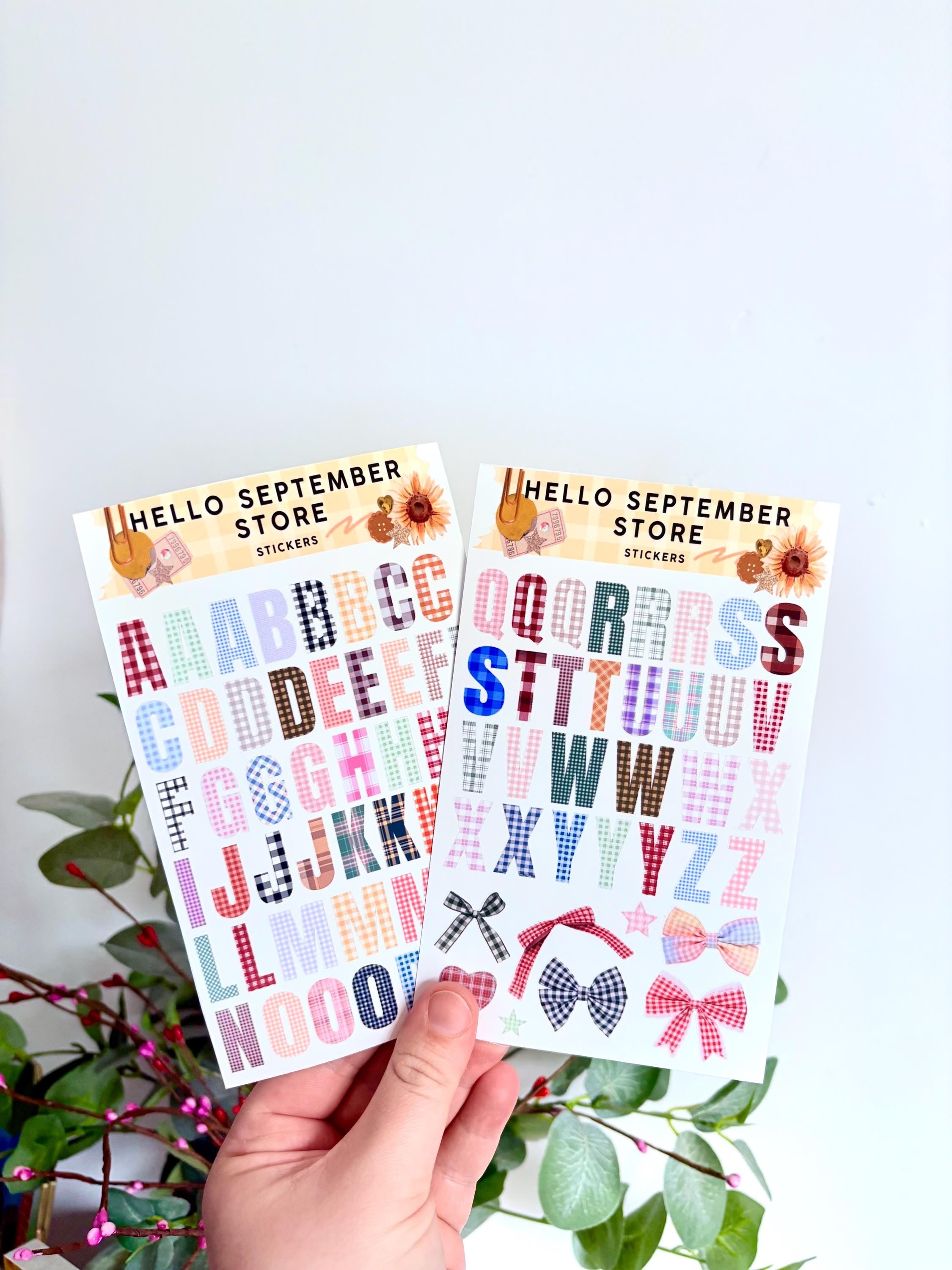 Gingham letters and more