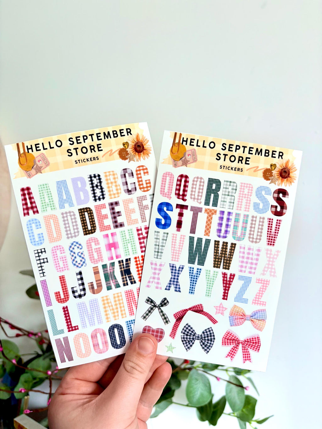 Gingham letters and more