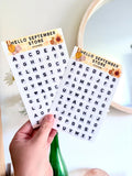 Letter beads sticker sheet