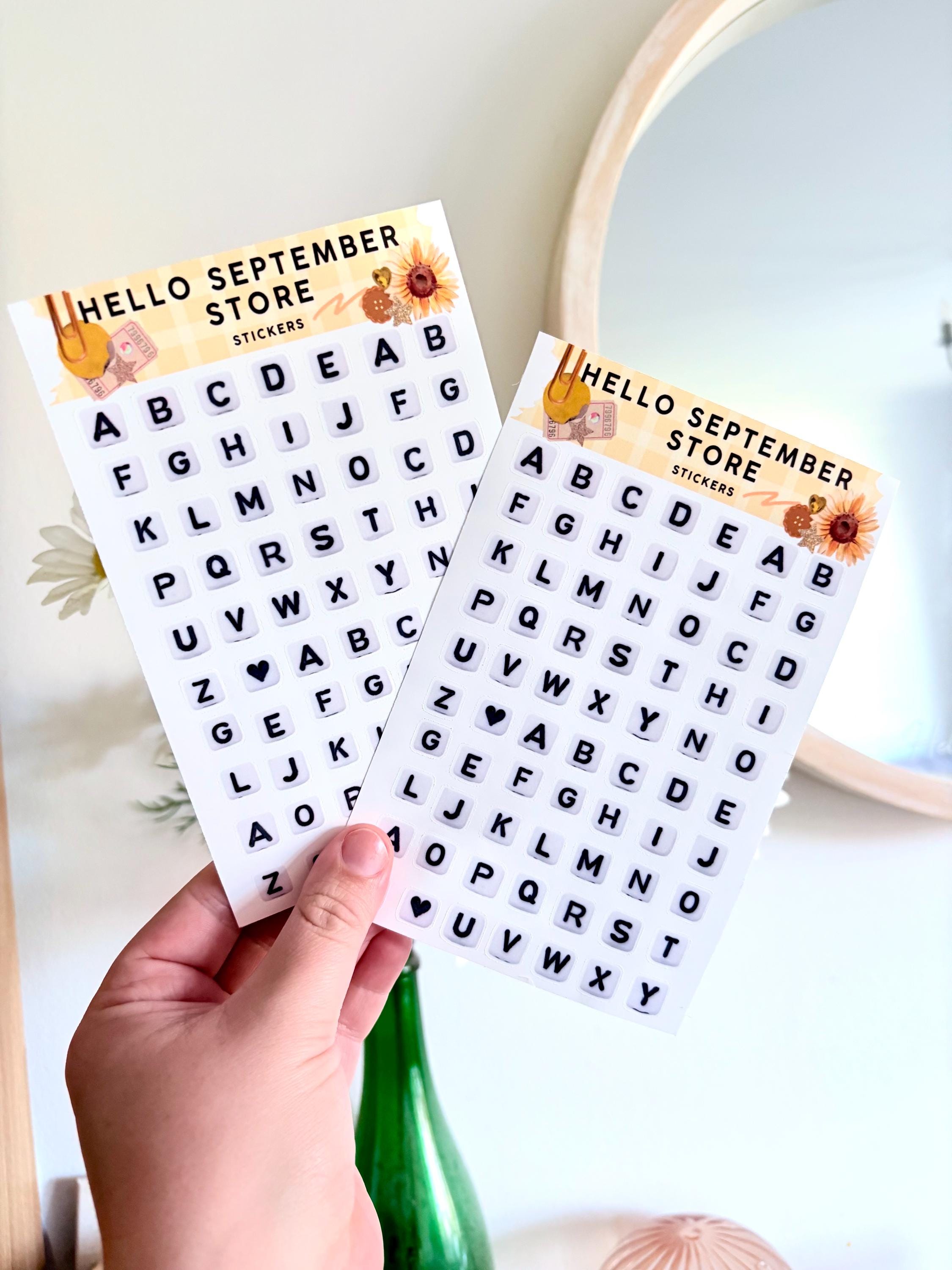 Letter beads sticker sheet