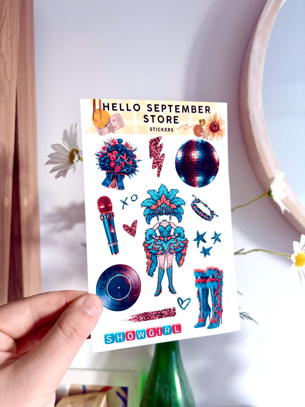 Showgirl life sticker sheet