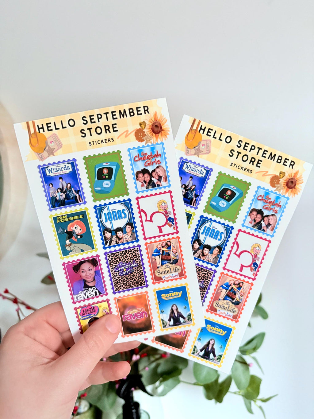 Y2K show inspired stamps sticker sheet