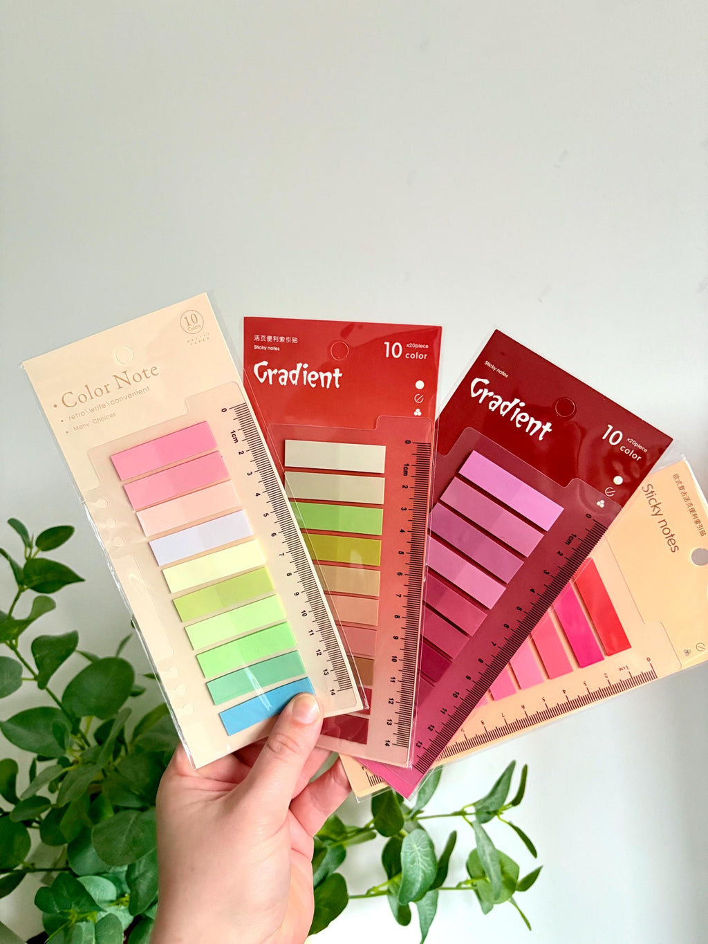 Gradient Book Tabs | 200 Page Markers, 10 Colors