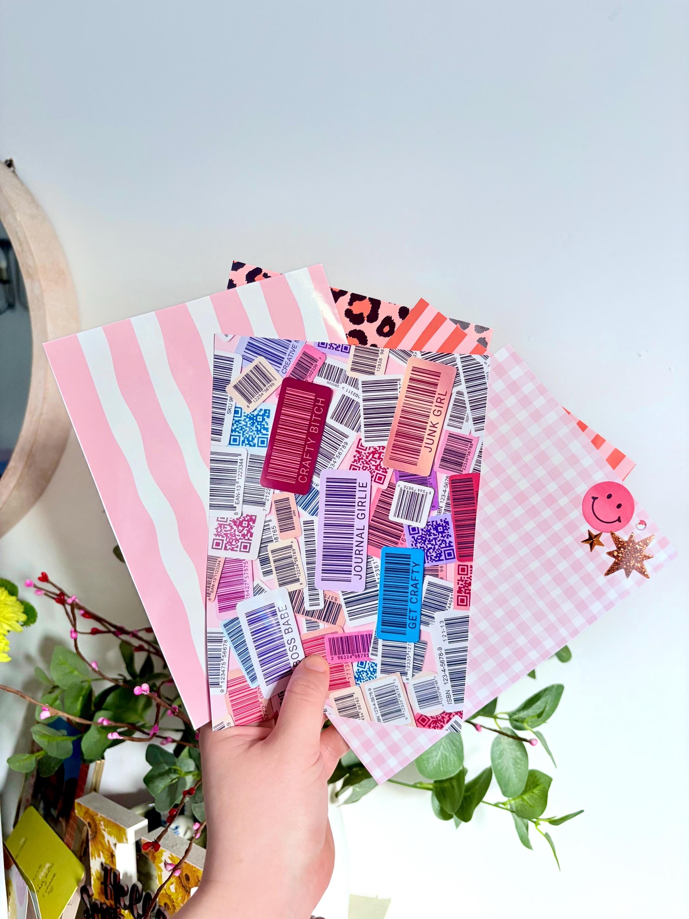 Pinks scrapbook and journalling paper pack