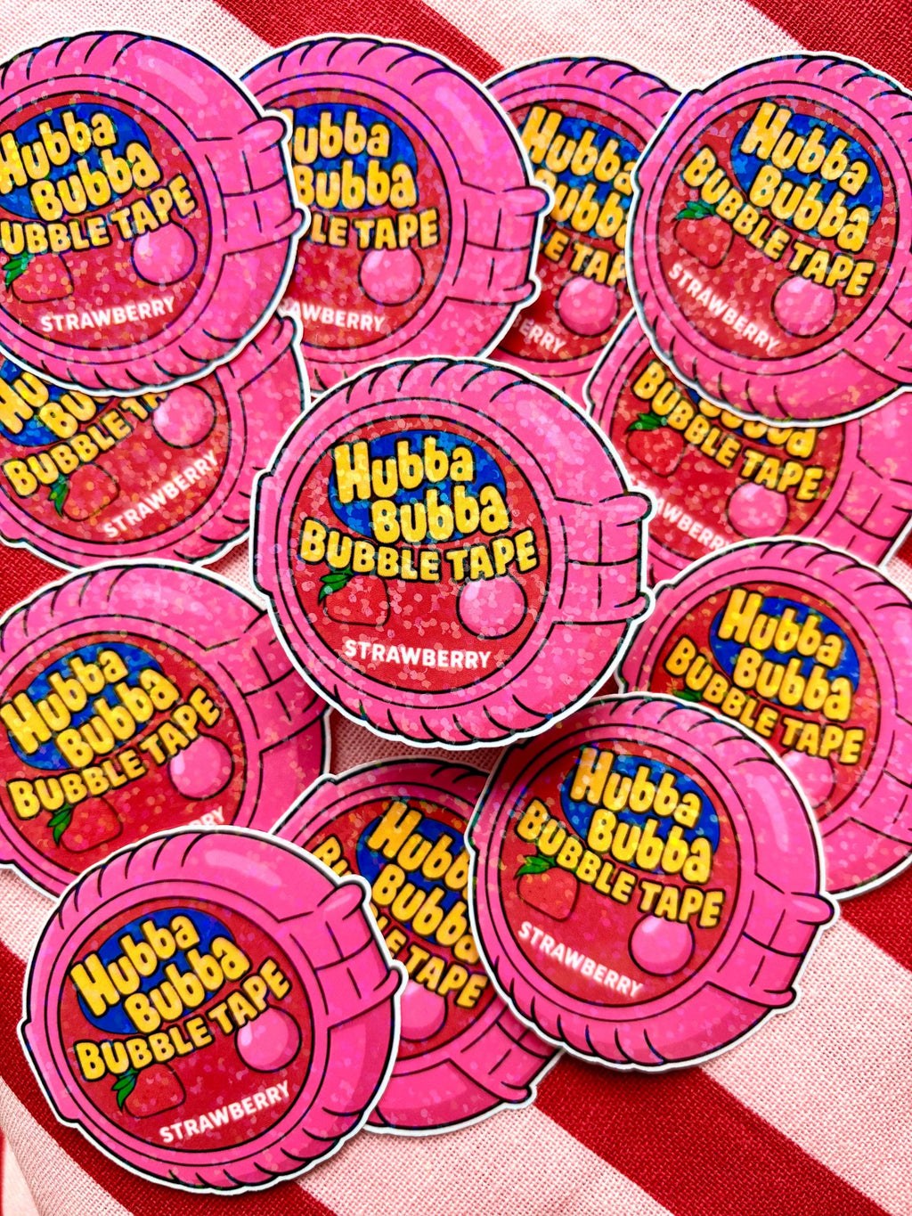 Bubble tape holo sticker