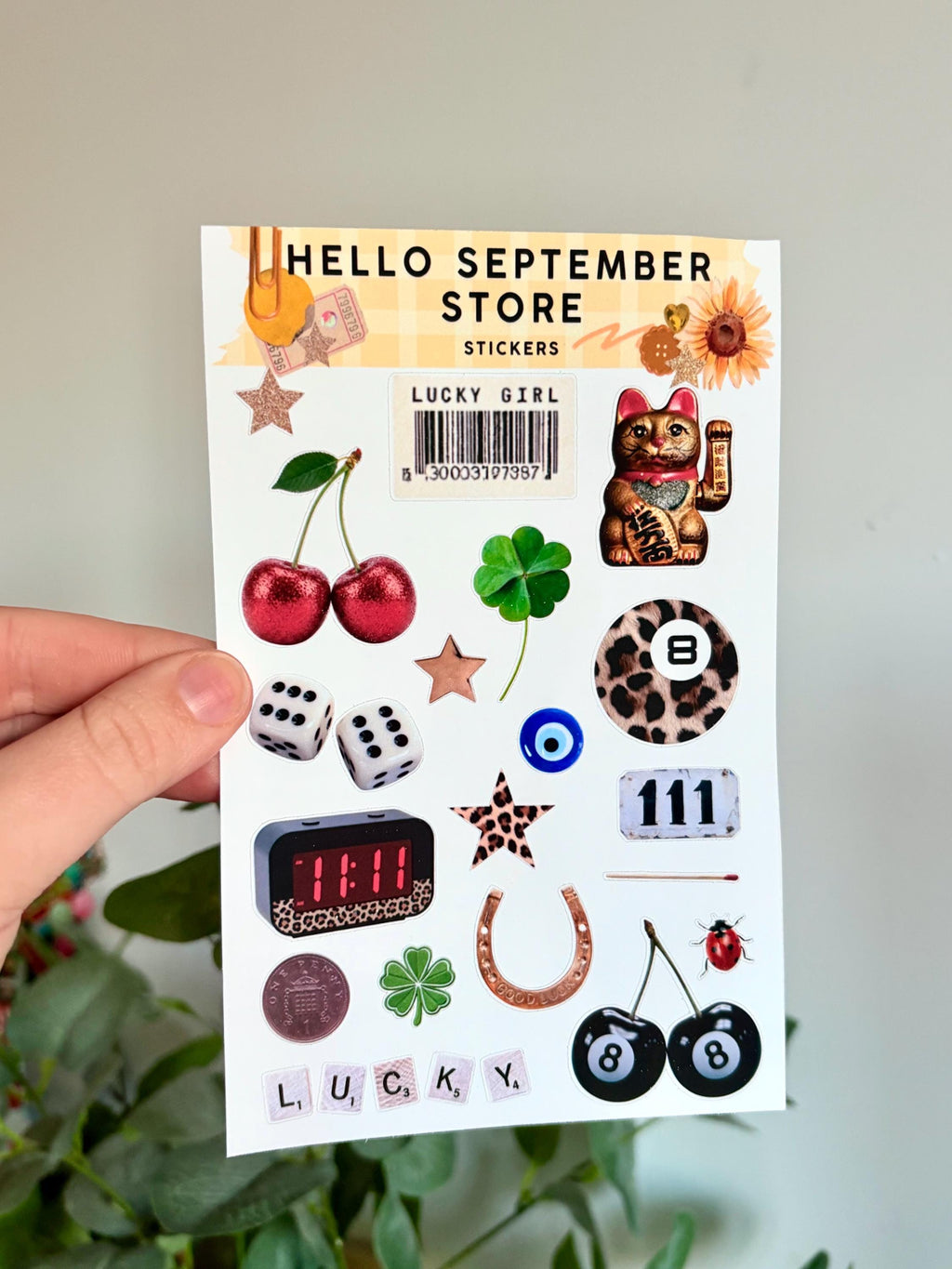 A bit of luck  sticker sheet