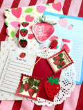 Strawberry themed Scrap packs | junk journal | scrapbook | journal supplies | scrapbook supplies | 90s | nostalgia