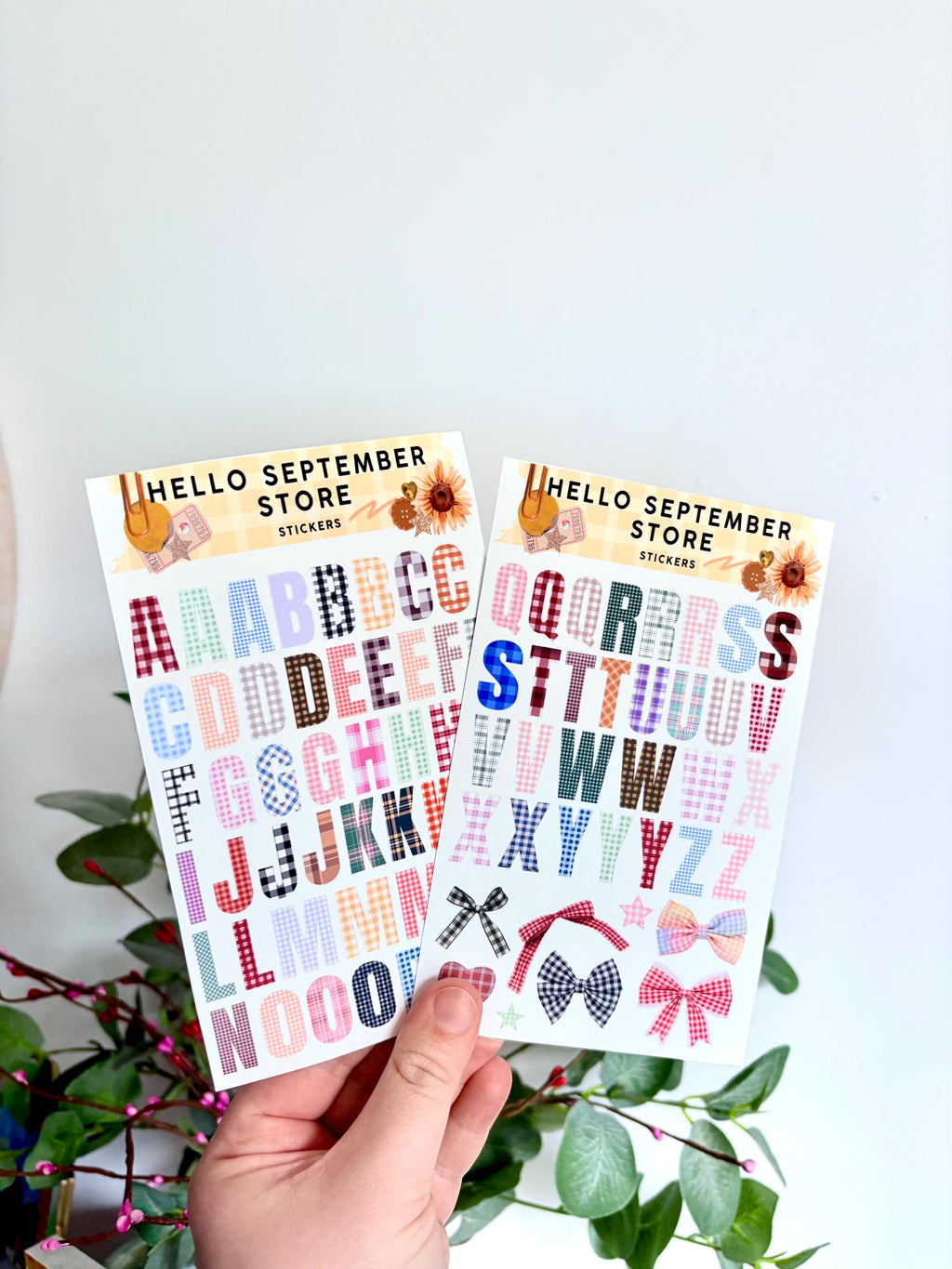 Gingham letters and more