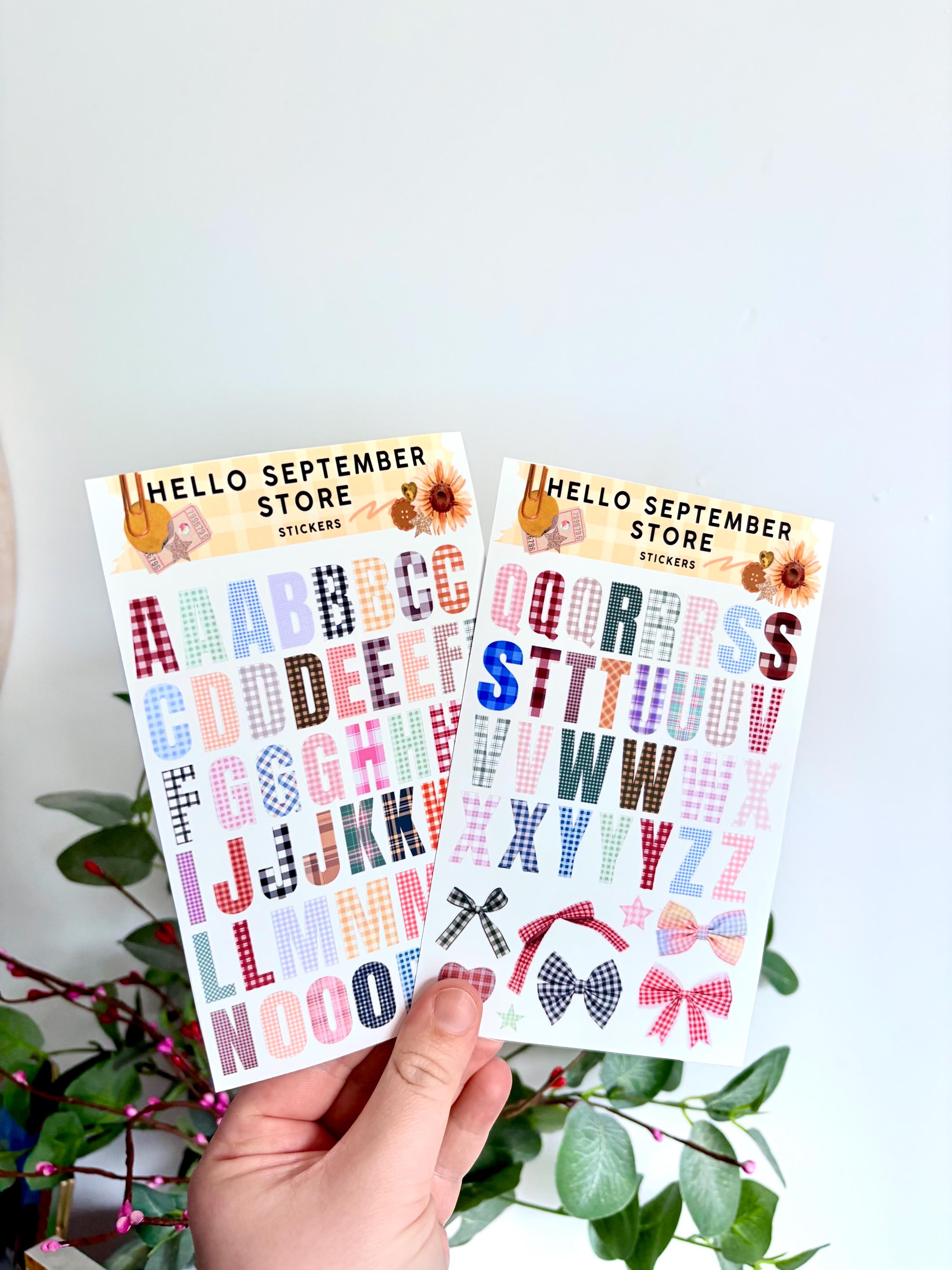 Gingham letters and more