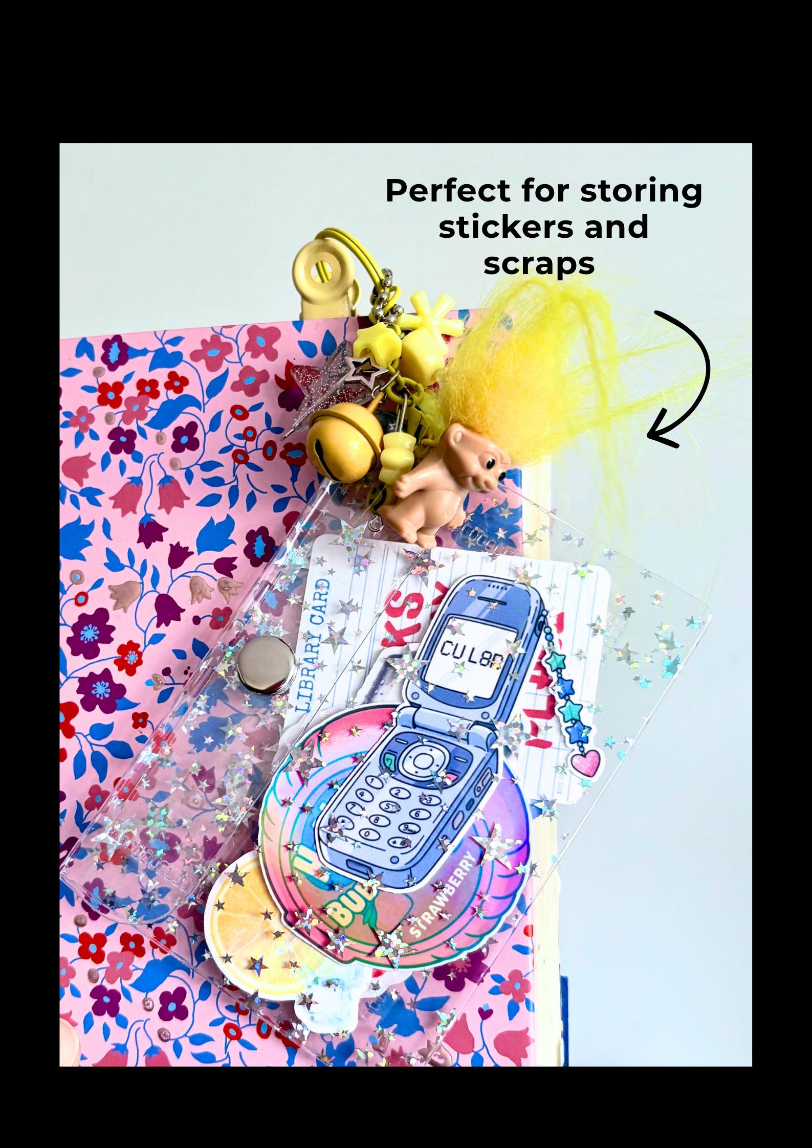 Star patterned scrap pouch
