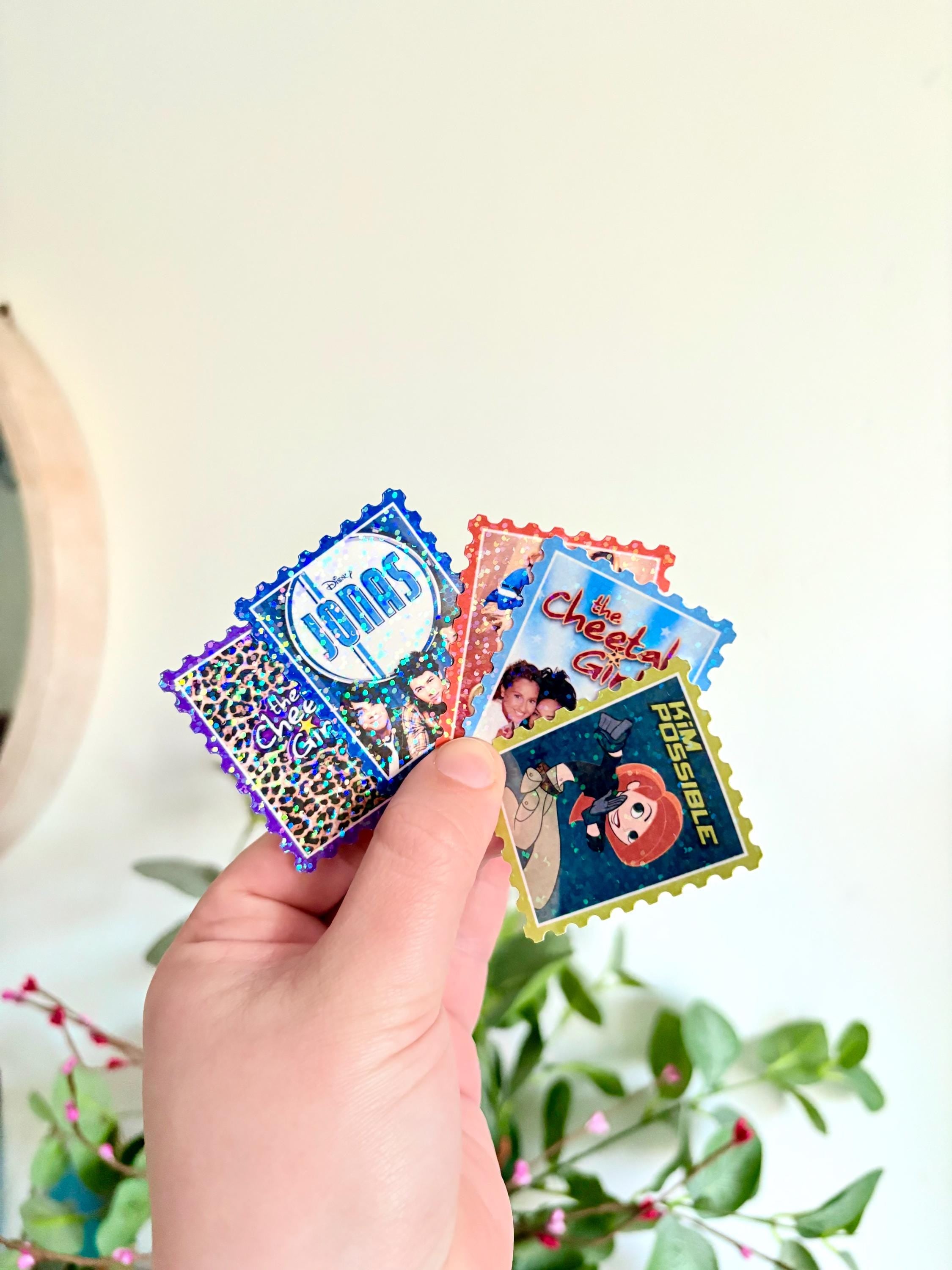 Set of 9 holo tv show inspired stickers