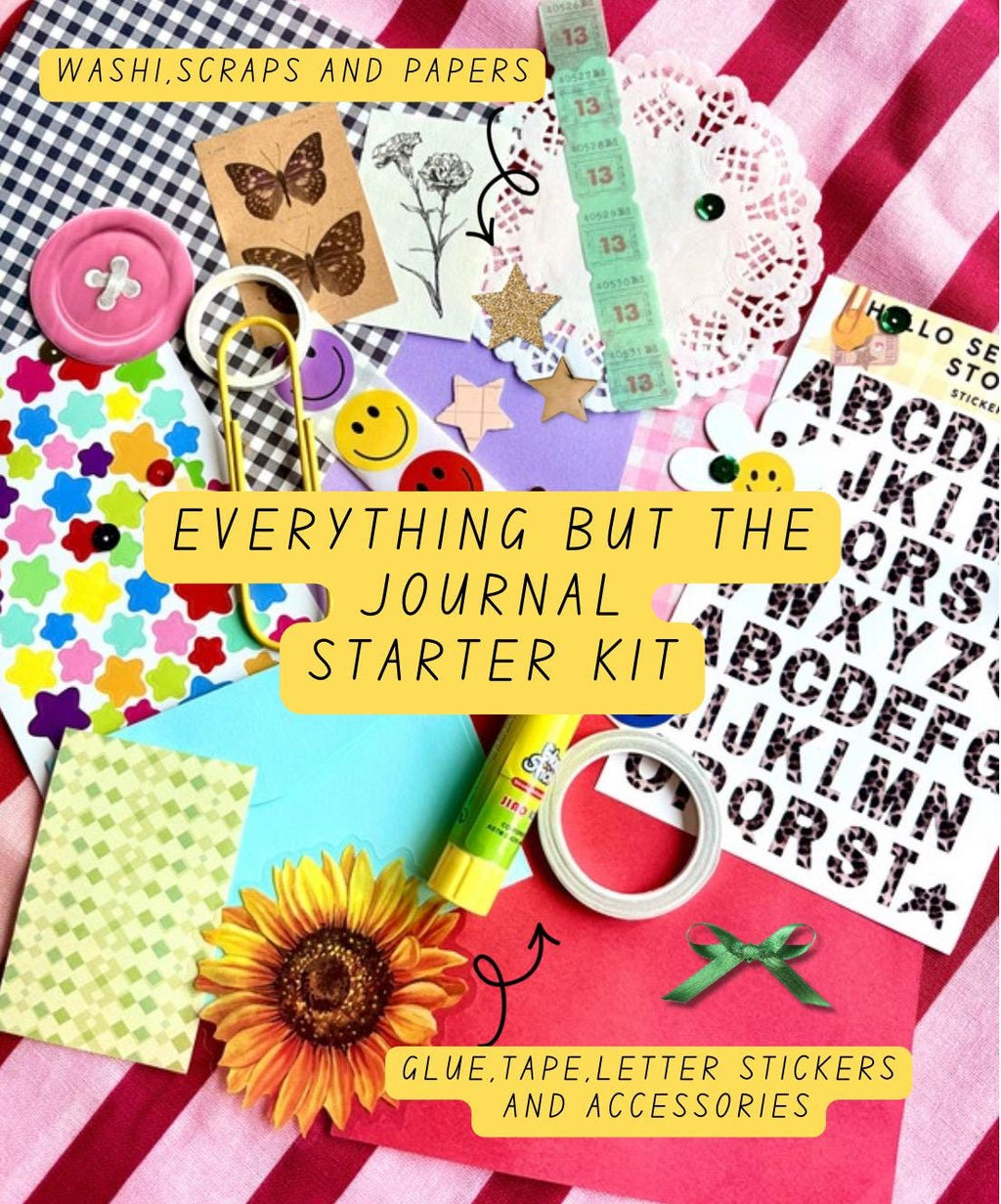 Everything but the journal starter kit  | junk journal | scrapbook | journal supplies | scrapbook supplies
