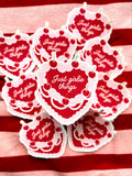 Girlie things cake die cut sticker