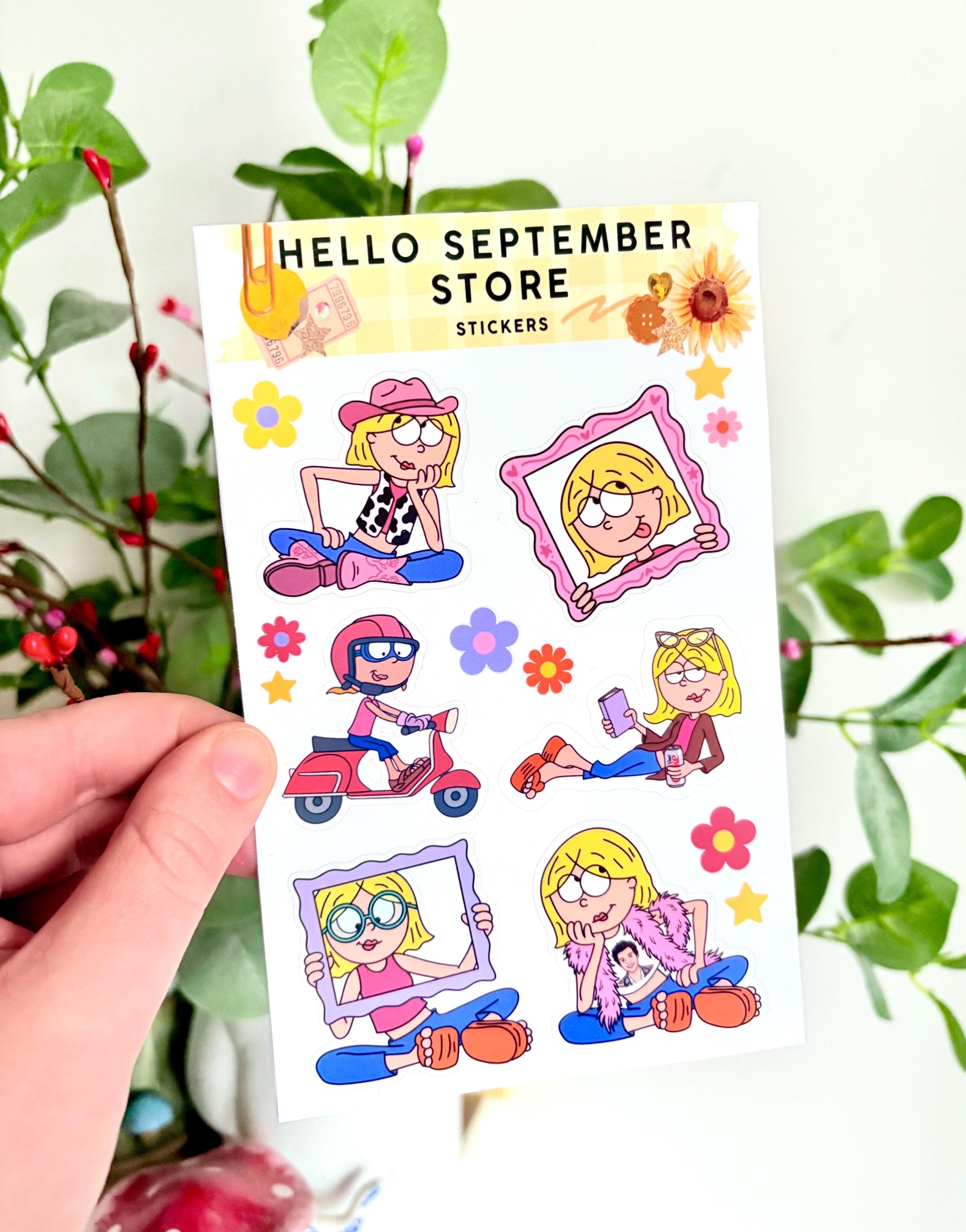 Cartoon girl sticker sheet