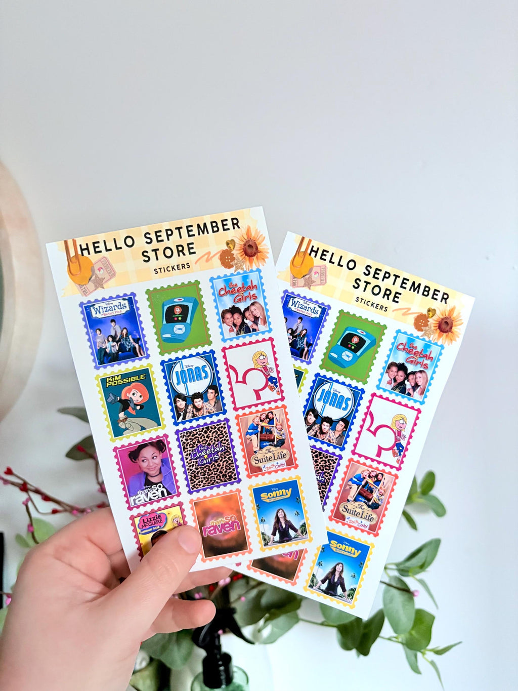 Y2K show inspired stamps sticker sheet