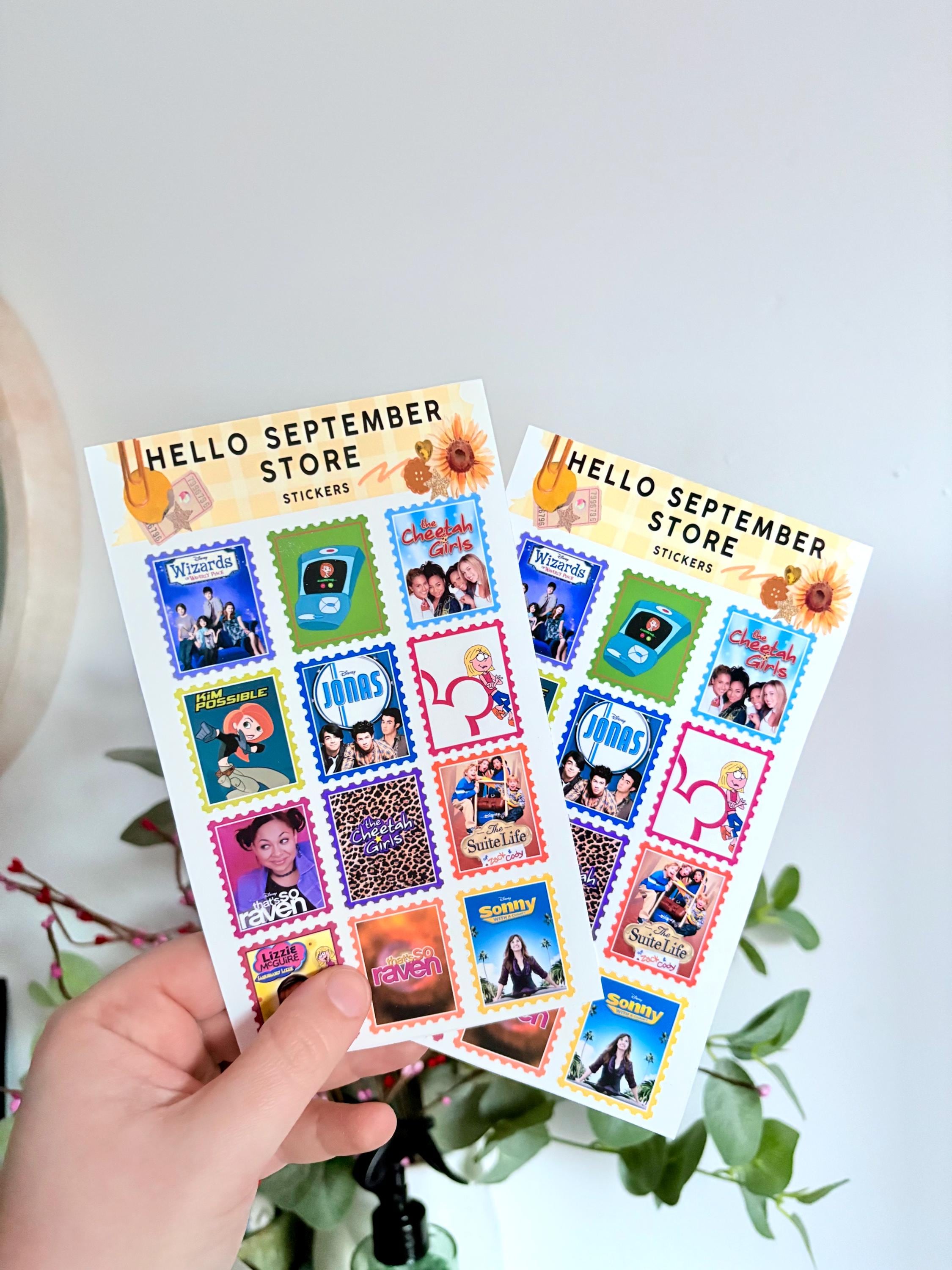 Y2K show inspired stamps sticker sheet