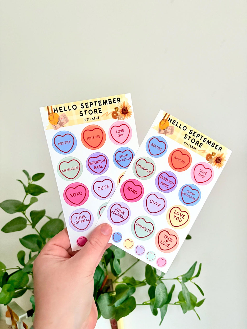 Love Heart Candy Sticker sheet