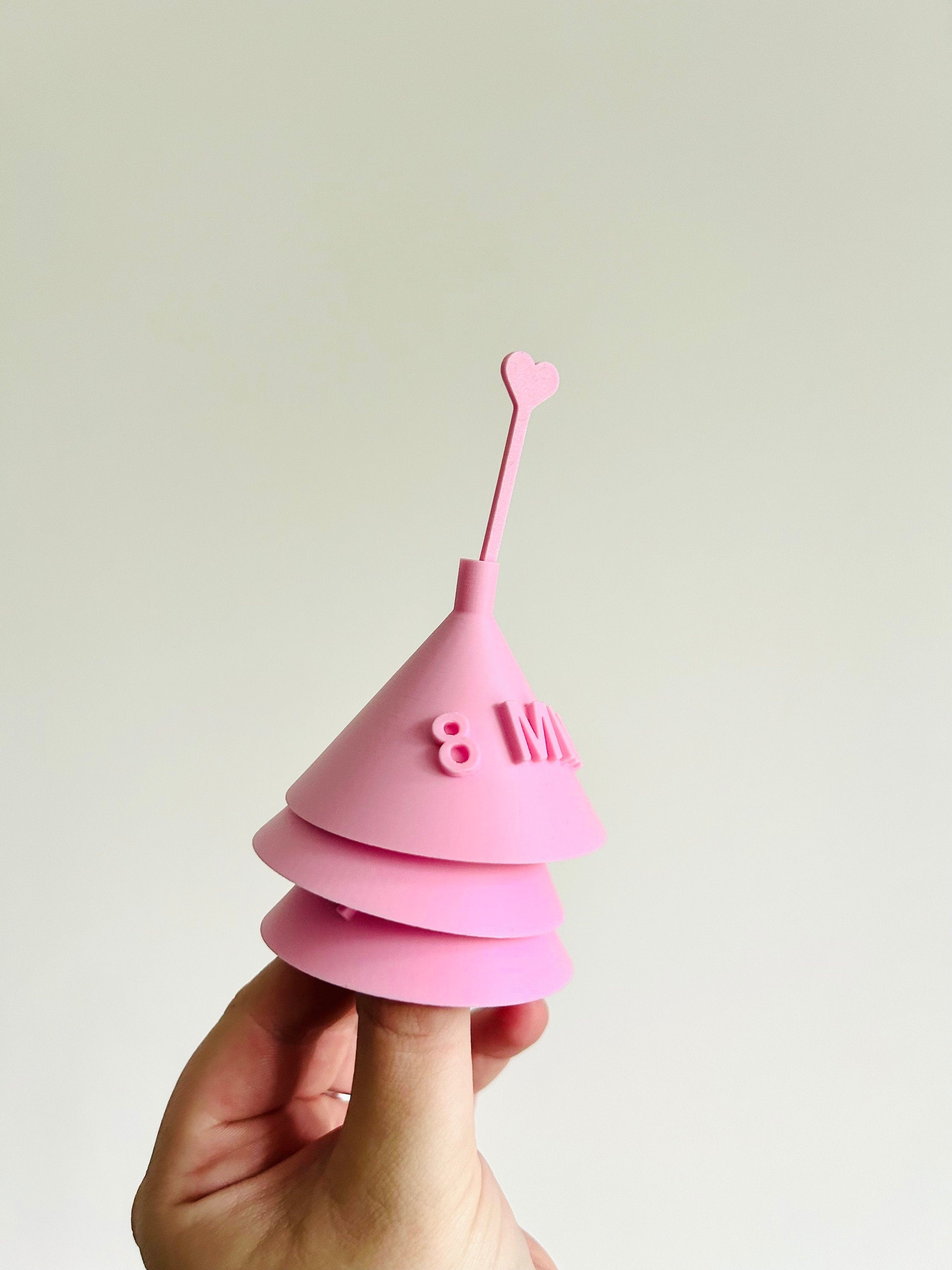 3d printed glitter funnels set of 3
