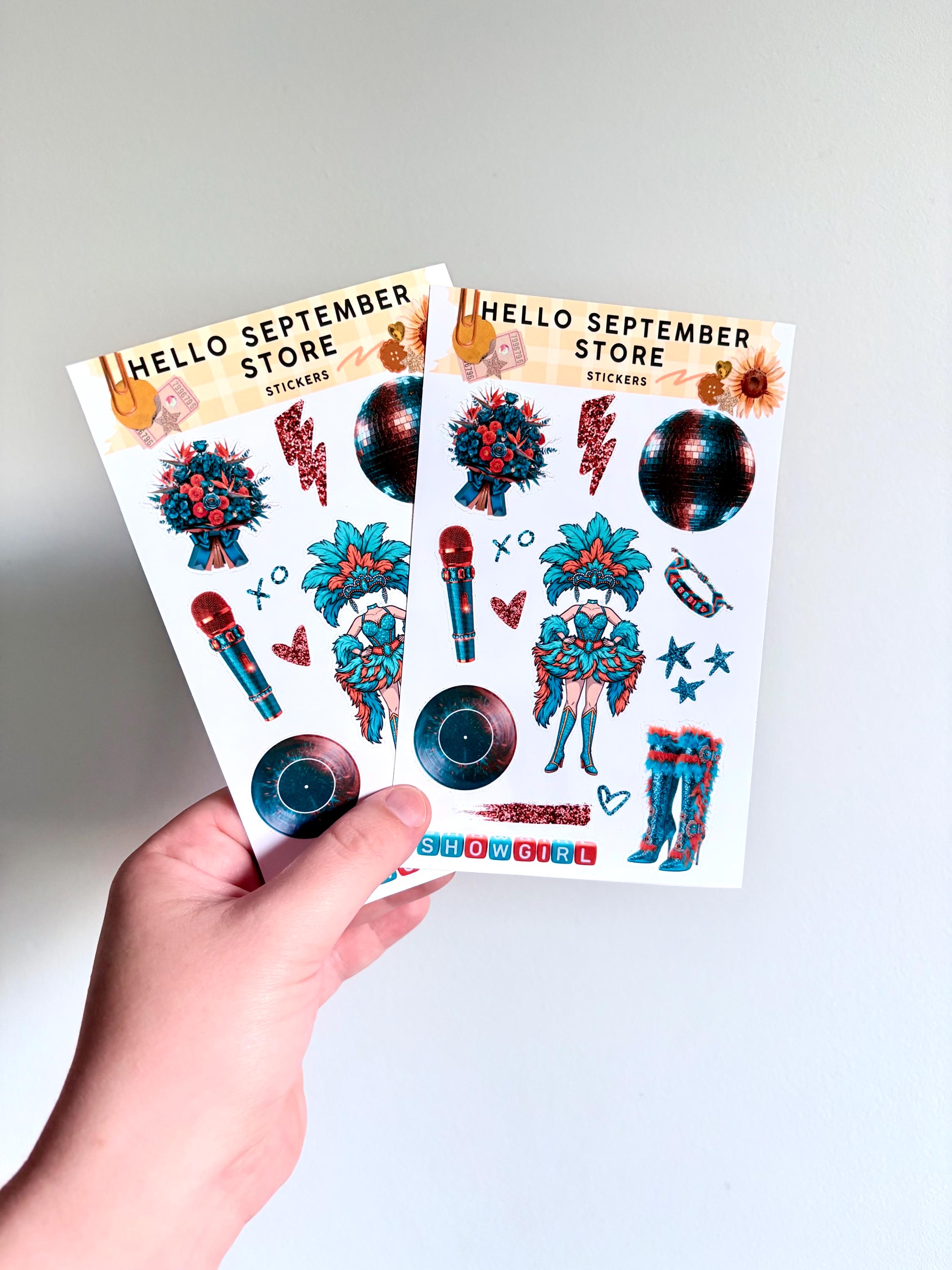 Showgirl life sticker sheet