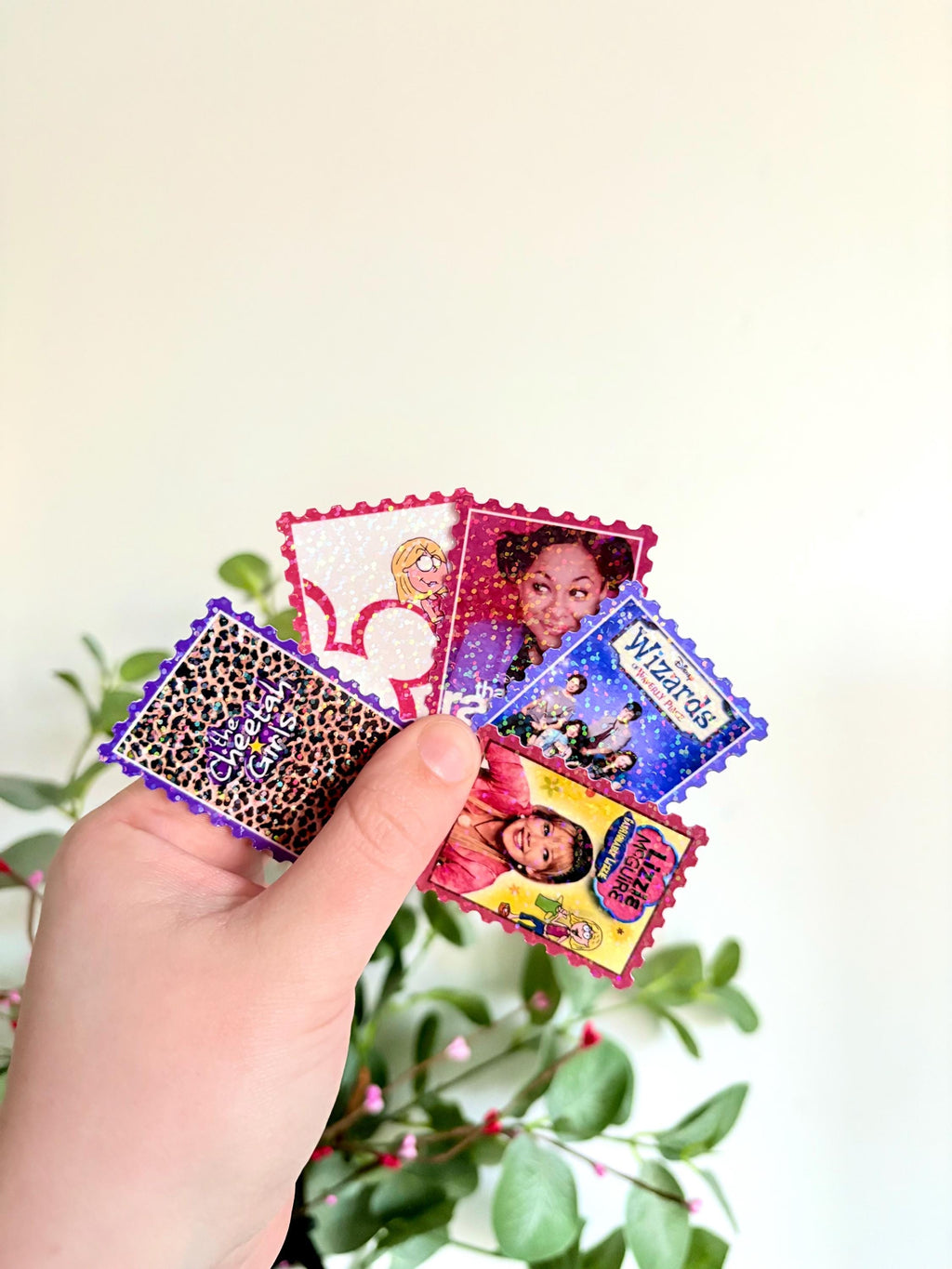 Set of 9 holo tv show inspired stickers