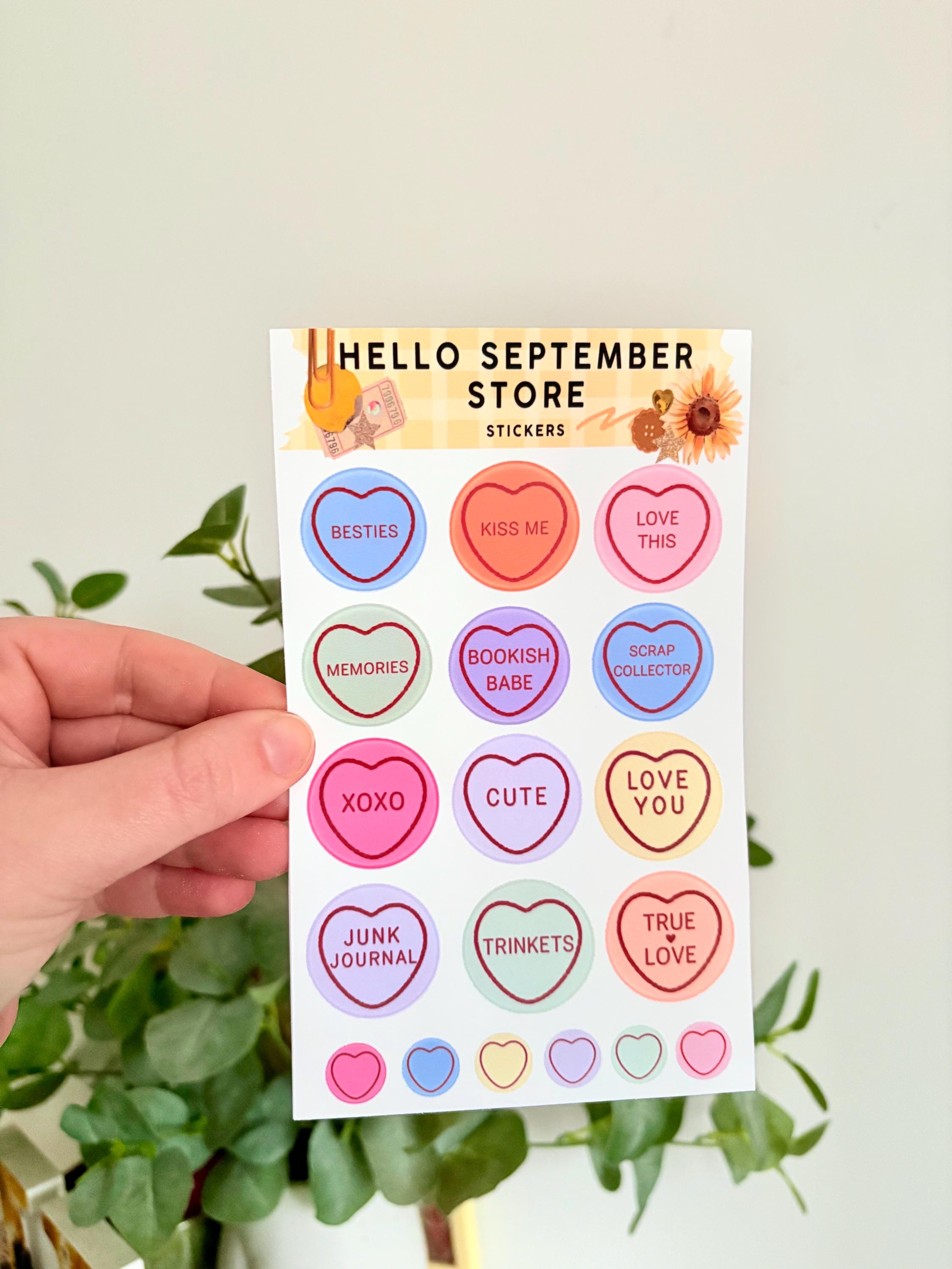 Love Heart Candy Sticker sheet