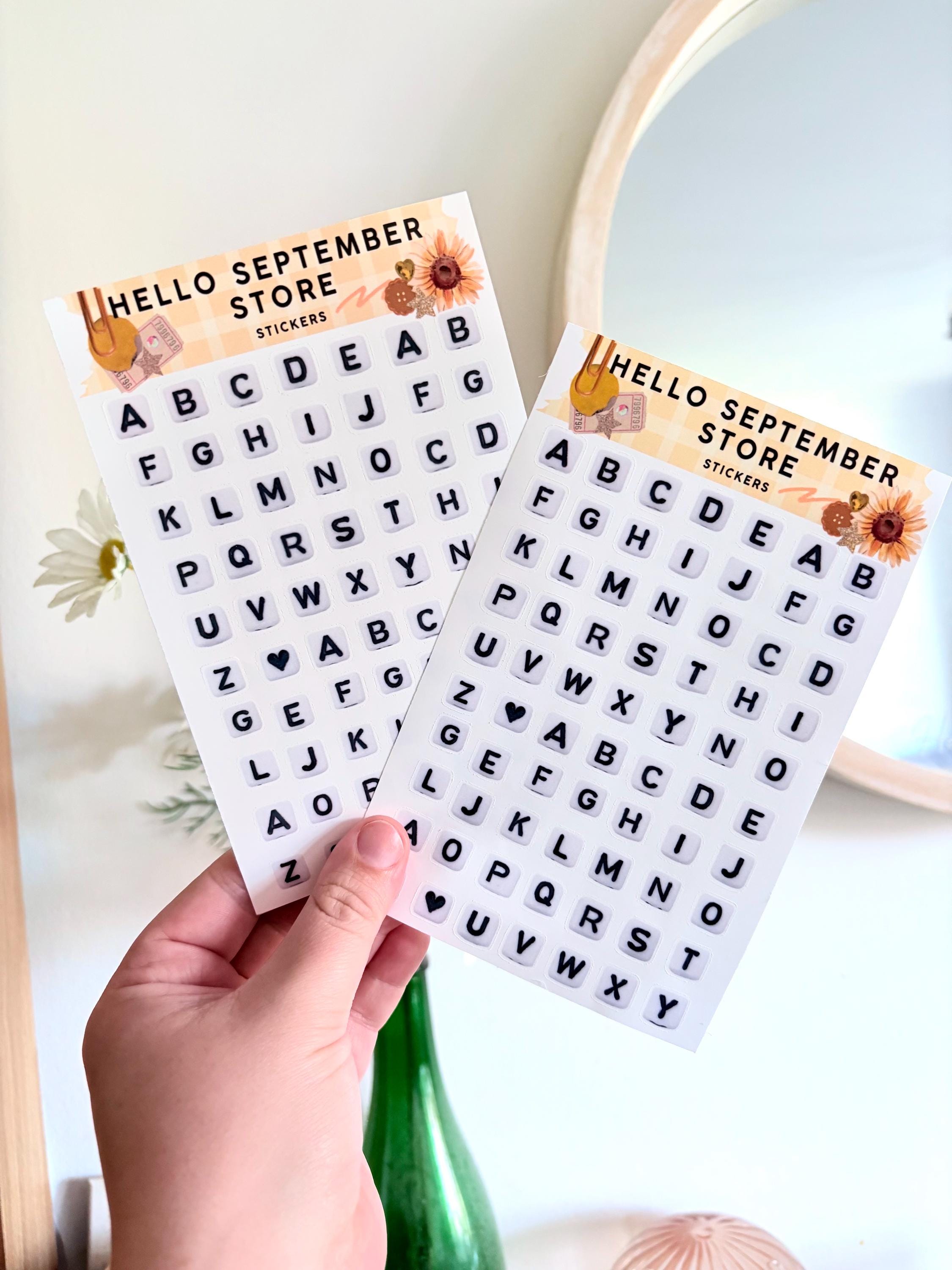 Letter beads sticker sheet