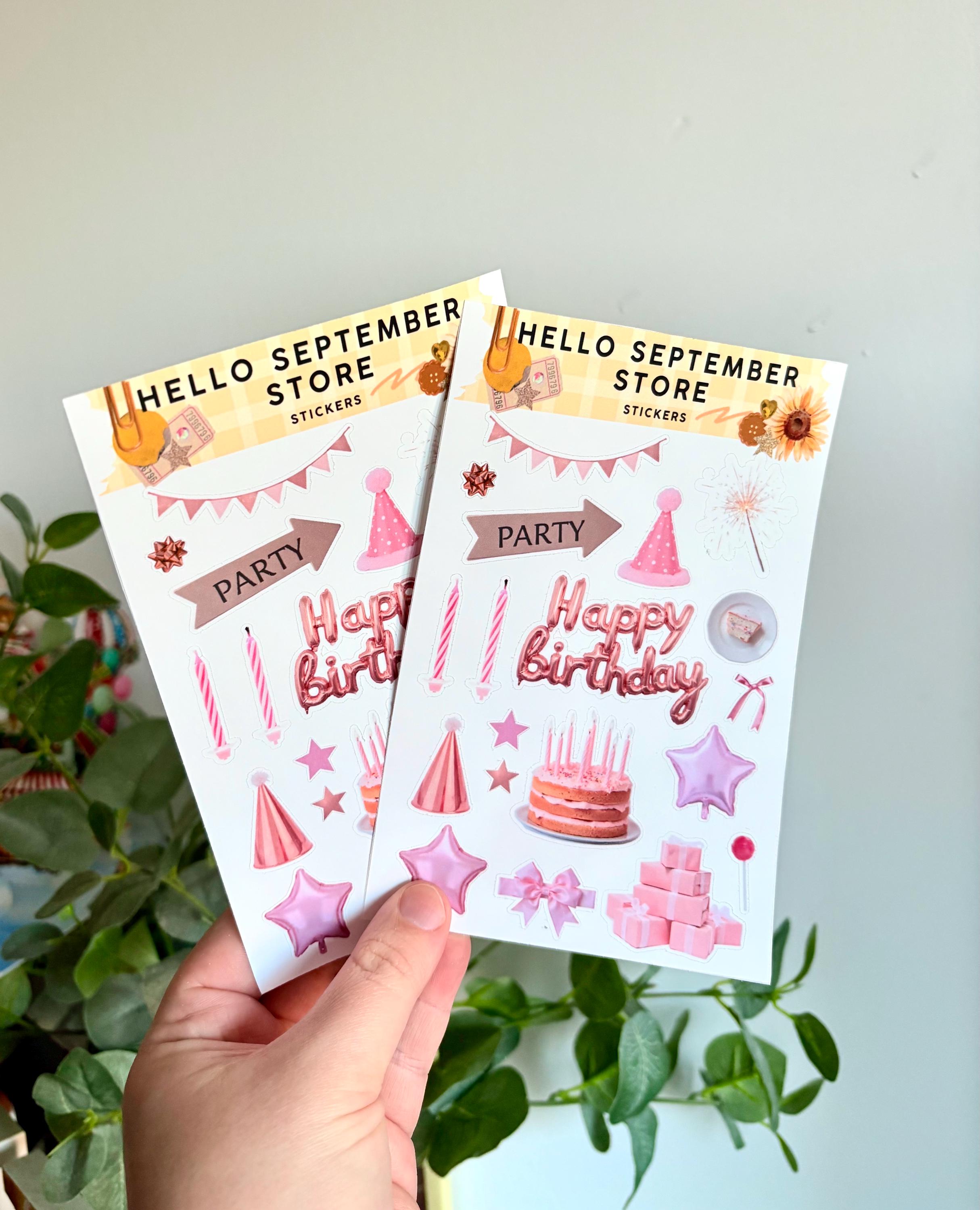 Birthday celebration sticker sheet