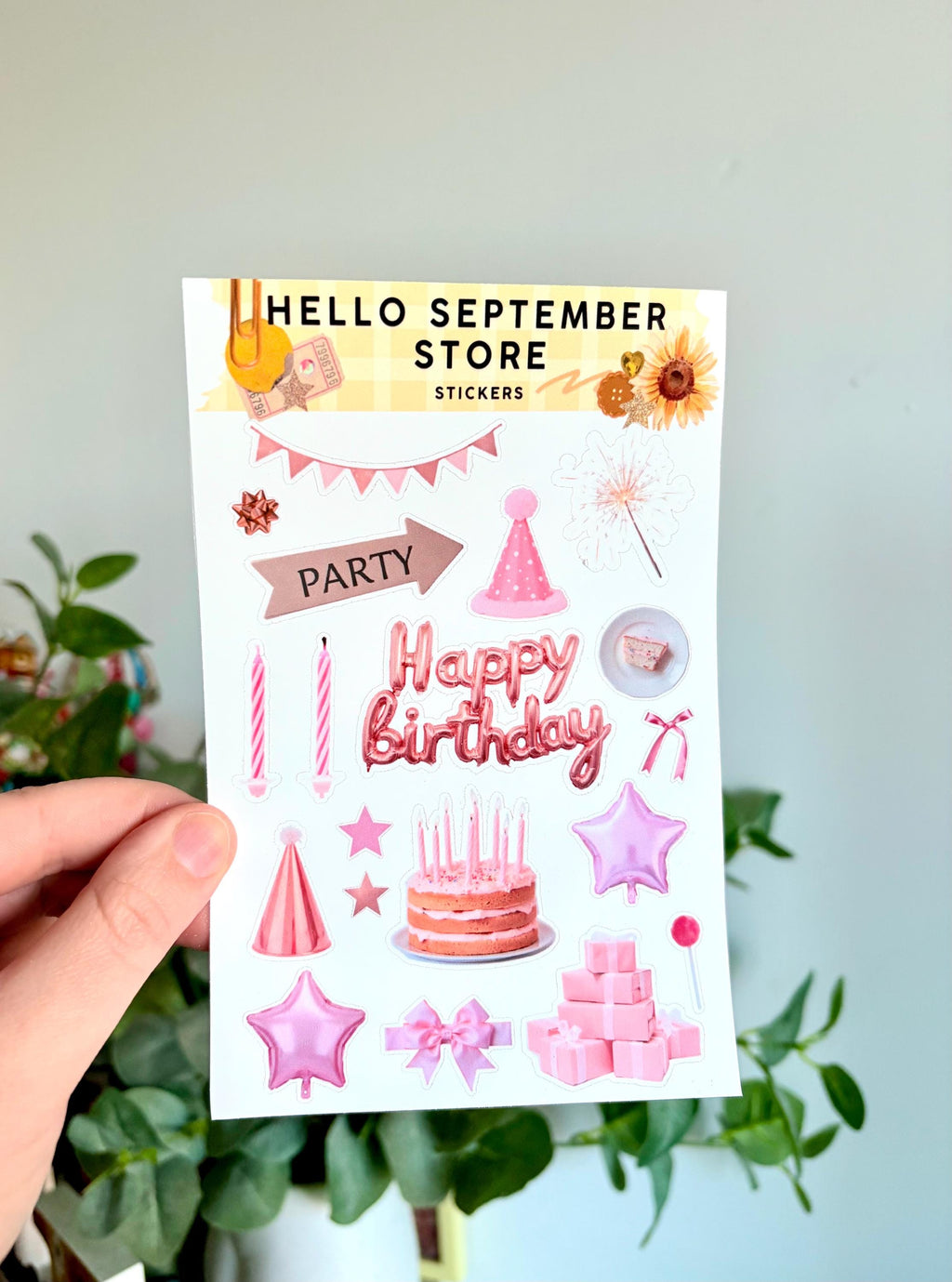 Birthday celebration sticker sheet