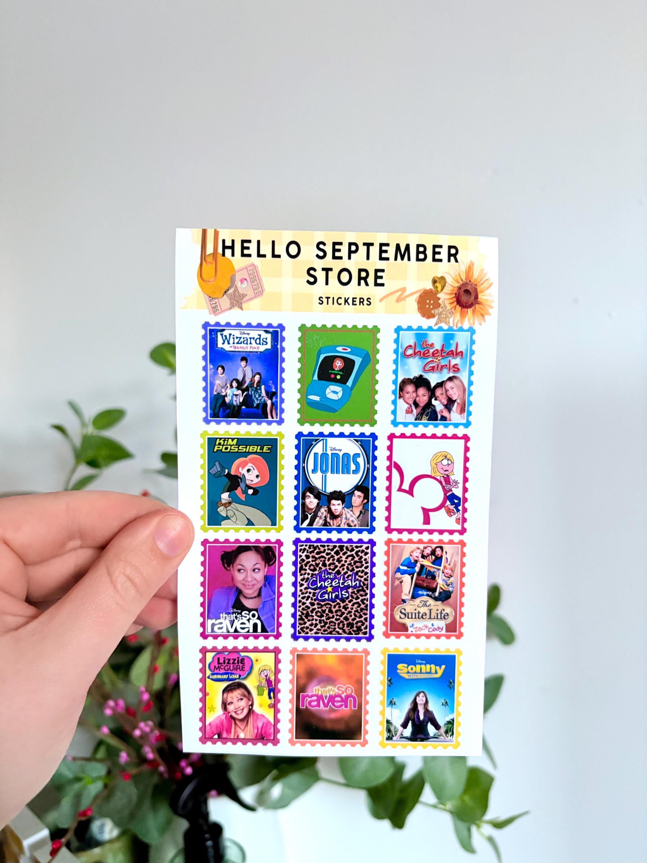 Y2K show inspired stamps sticker sheet