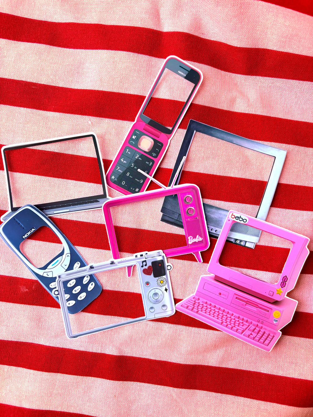 Phone and camera sticker frames | stickers | die cut sticker | junk journal | scrapbooking