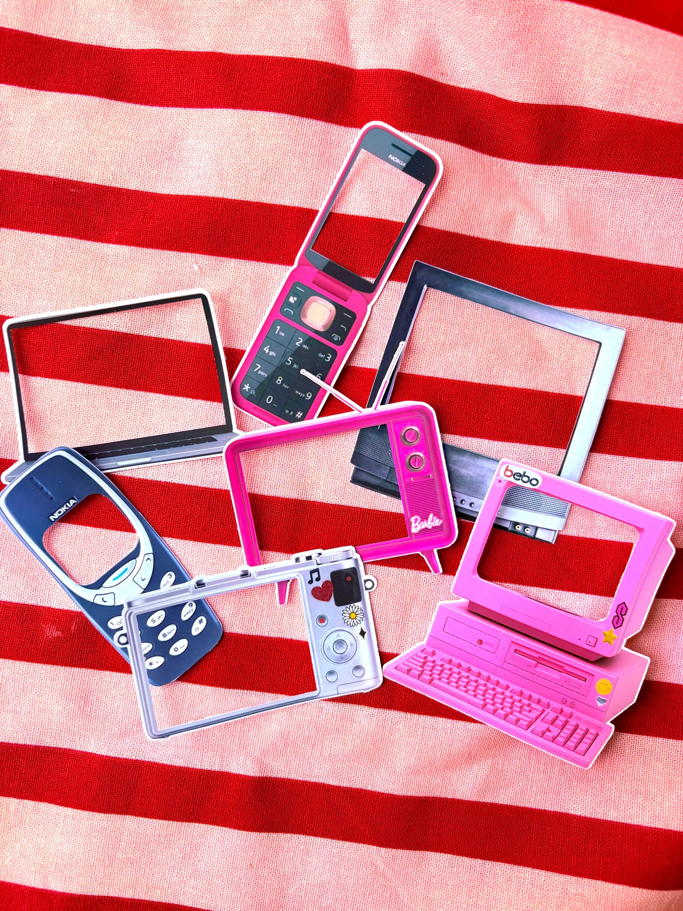 Phone and camera sticker frames | stickers | die cut sticker | junk journal | scrapbooking